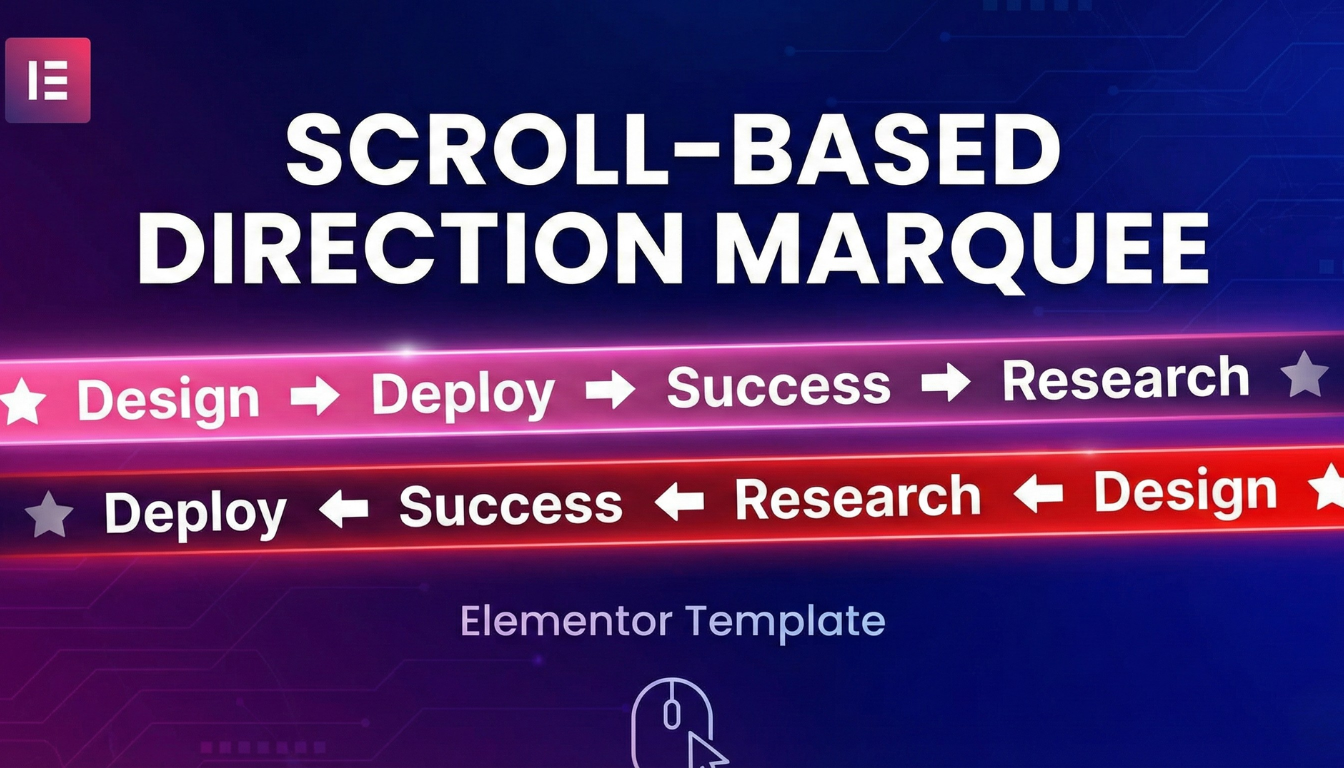 Scroll-Based Direction Marquee – Elementor Template