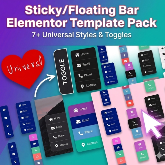 sticky floating menu