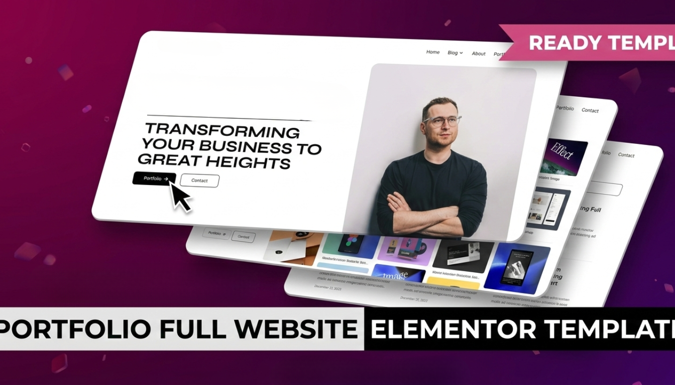 Portfolio Full Website Elementor Template